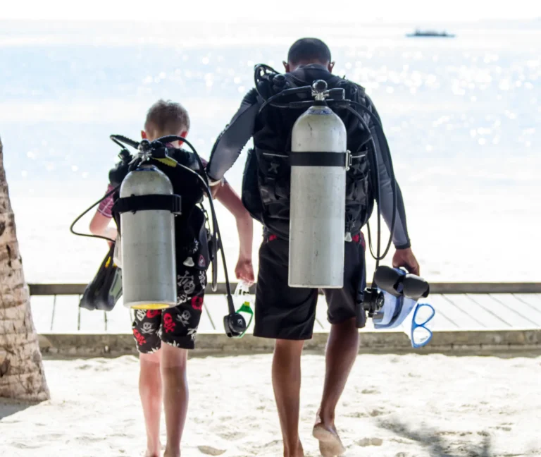 family diving