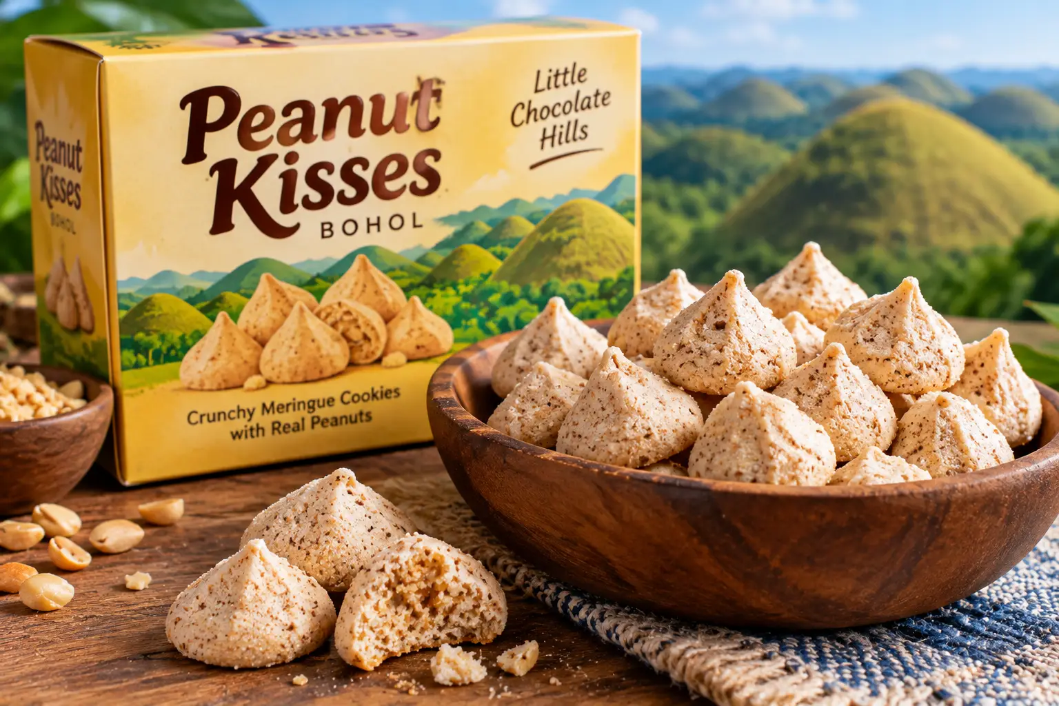 Peanut kisses, Bohol's peanut meringue cookies shaped like the Chocolate Hills